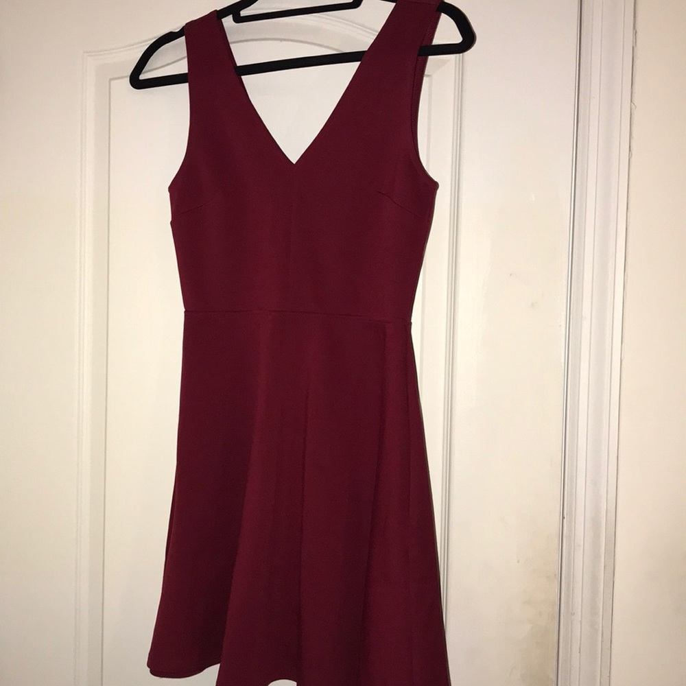 Crimson Jersey Cocktail Dress